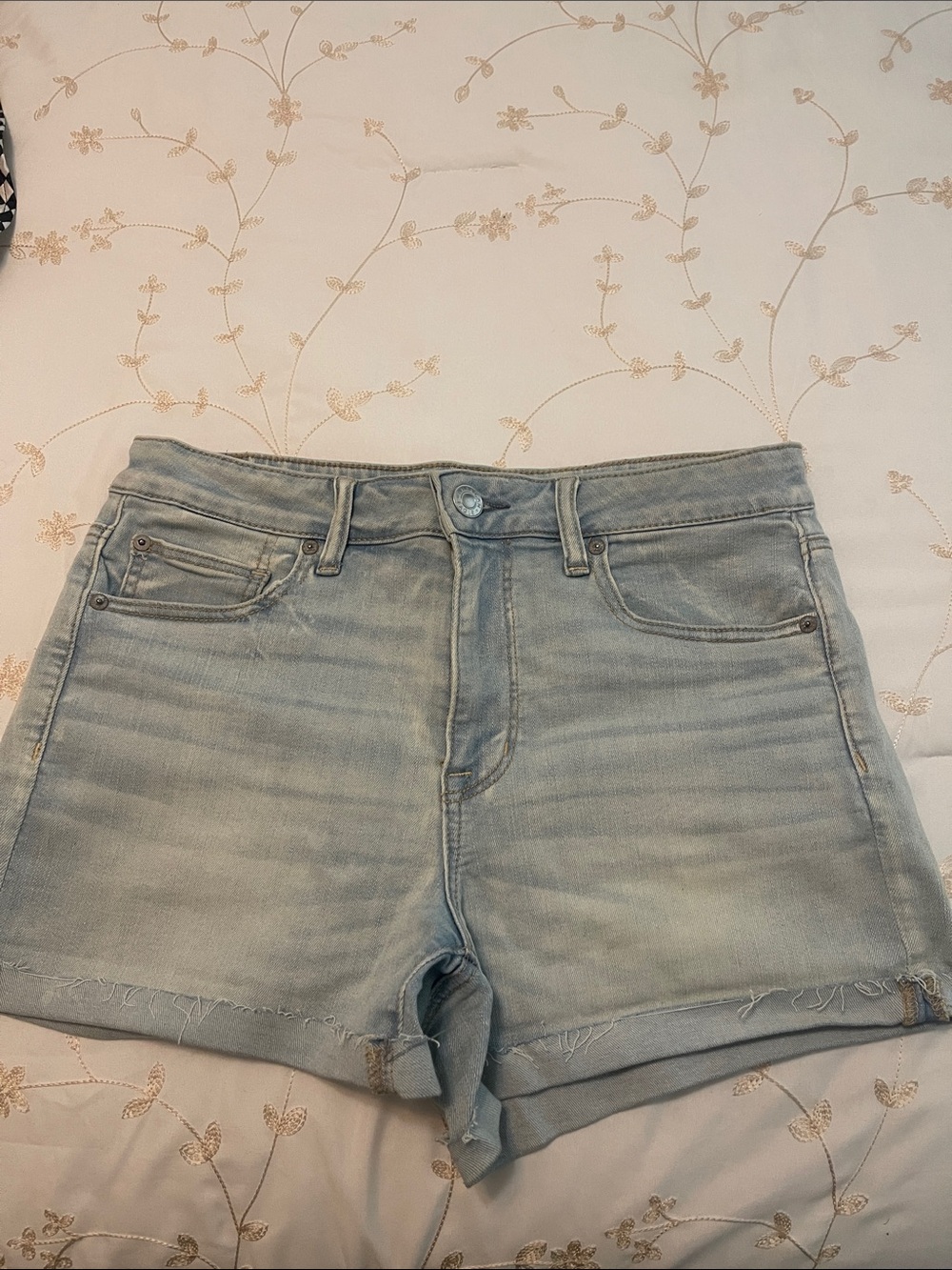 American Eagle Outfitters Light Blue Denim Cutoff Shorts